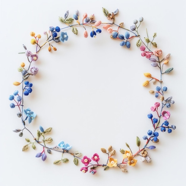 Haft na tamborku z delikatnym wzorem